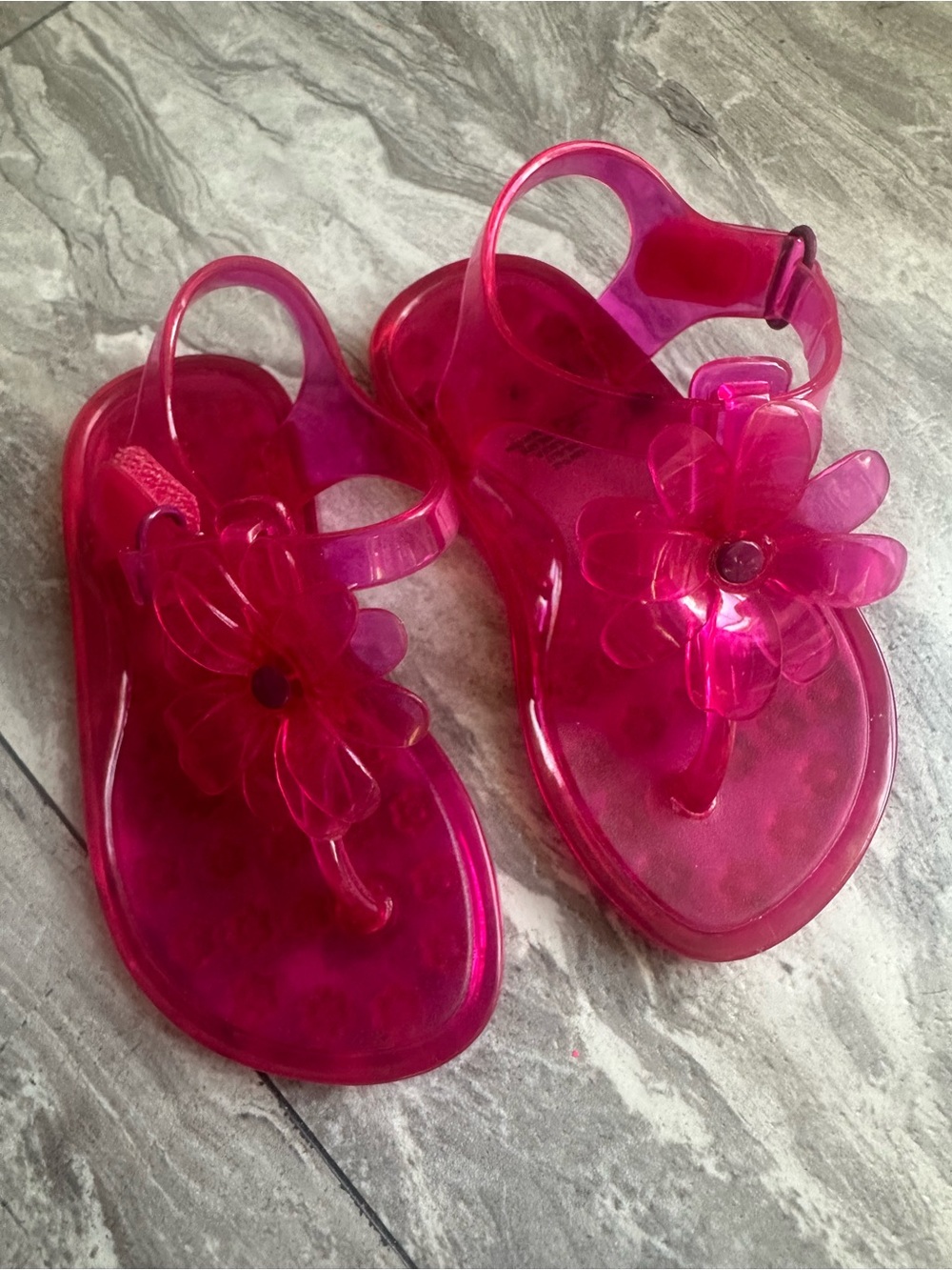 Gap Pink Jelly Sandals with Flower Accent - Picture 4 of 4
